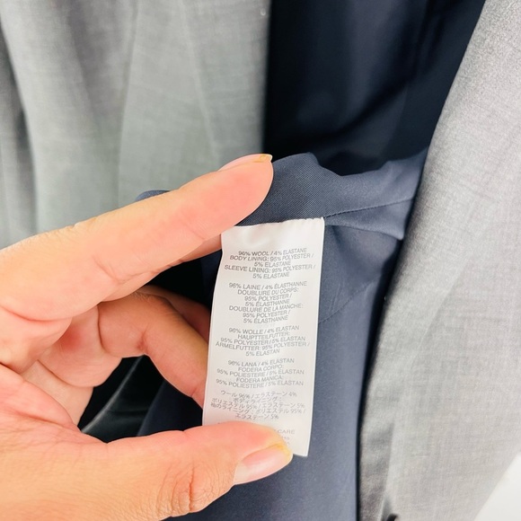 J. Crew Suiting 1035 Campbell Bi Stretch Tollegno 1900 Grey Single Button Blazer - Picture 5 of 6